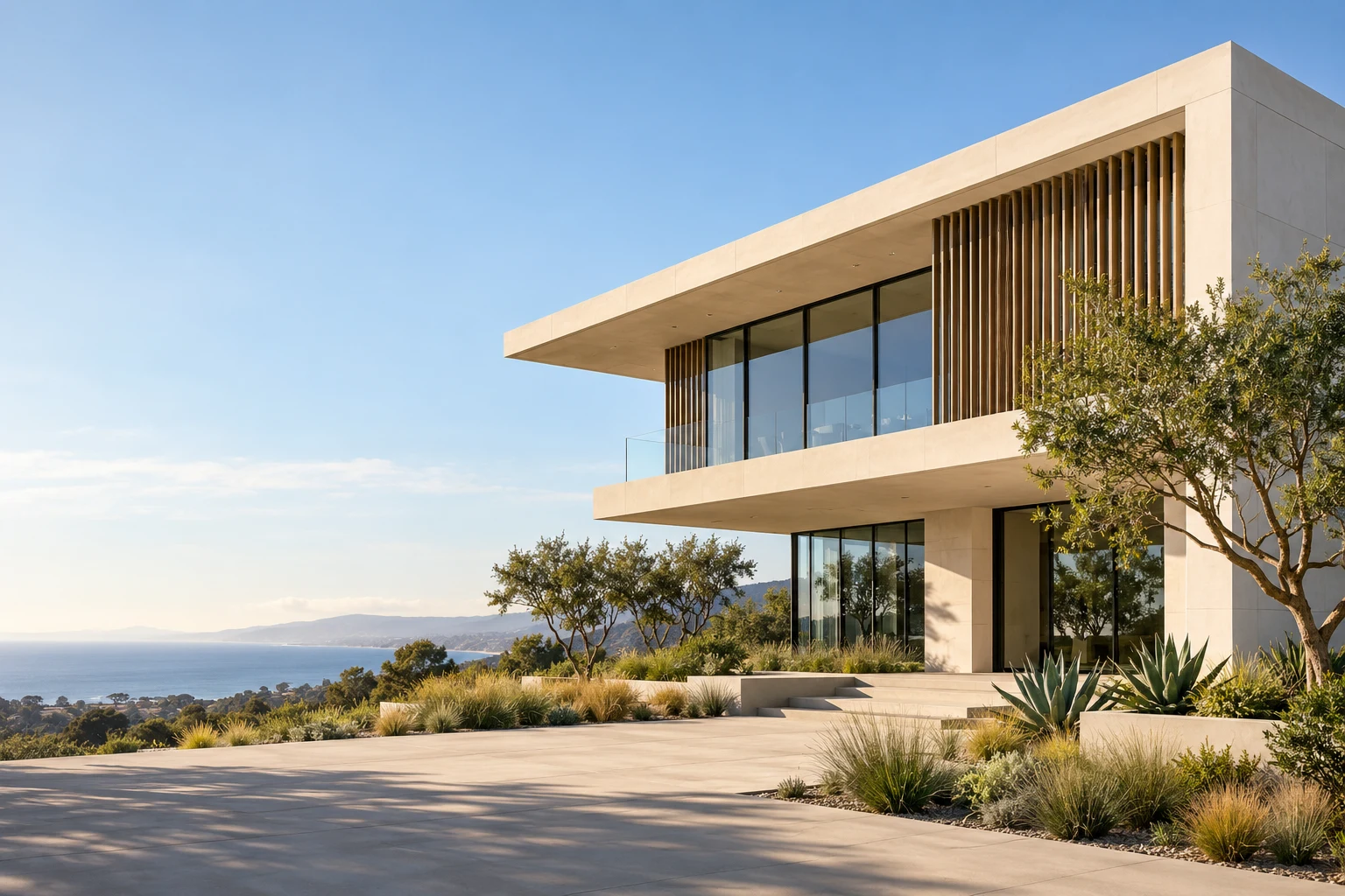 Illustrative modern Southern California architecture